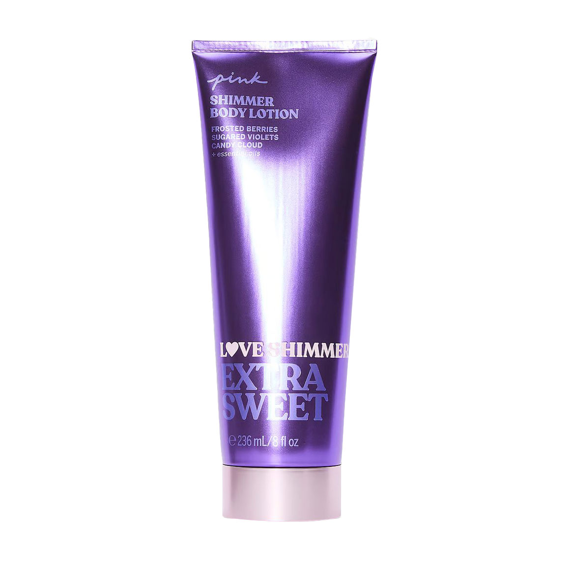 Парфумований лосьйон для тіла Victoria's Secret Pink Love Shimmer Extra Sweet Body Lotion з шимером, жіночий, 236 мл